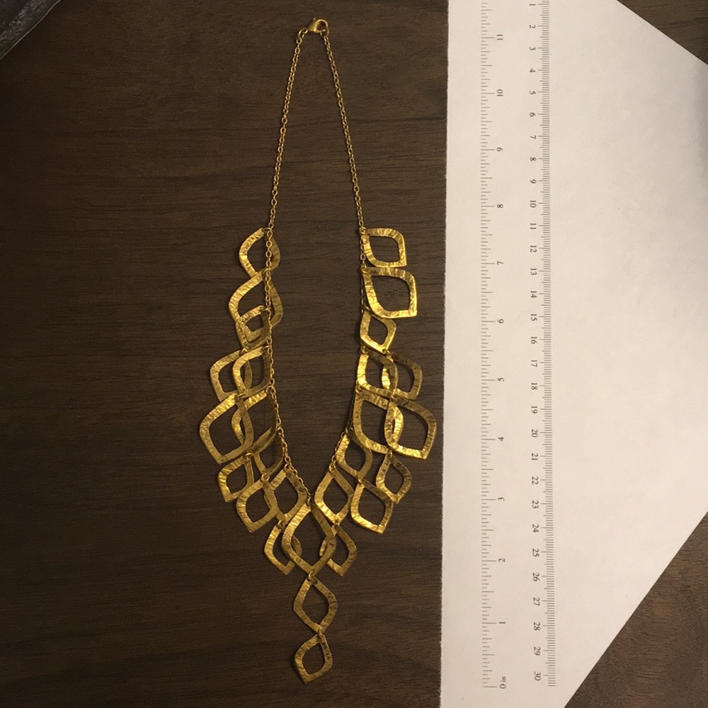 Gold-plated statement necklace